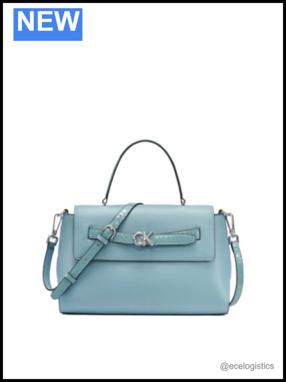 Vegan Leather Top Handle Satchel with Crossbody Strap